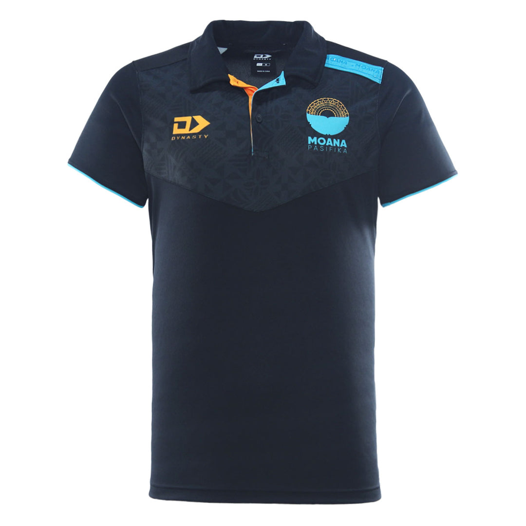 2026 Moana Pasifika Mens Media Polo - Black